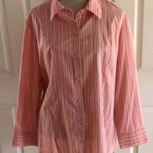 Women's Sigrid Olsen Long Sleeve Cotton Blouse 1X